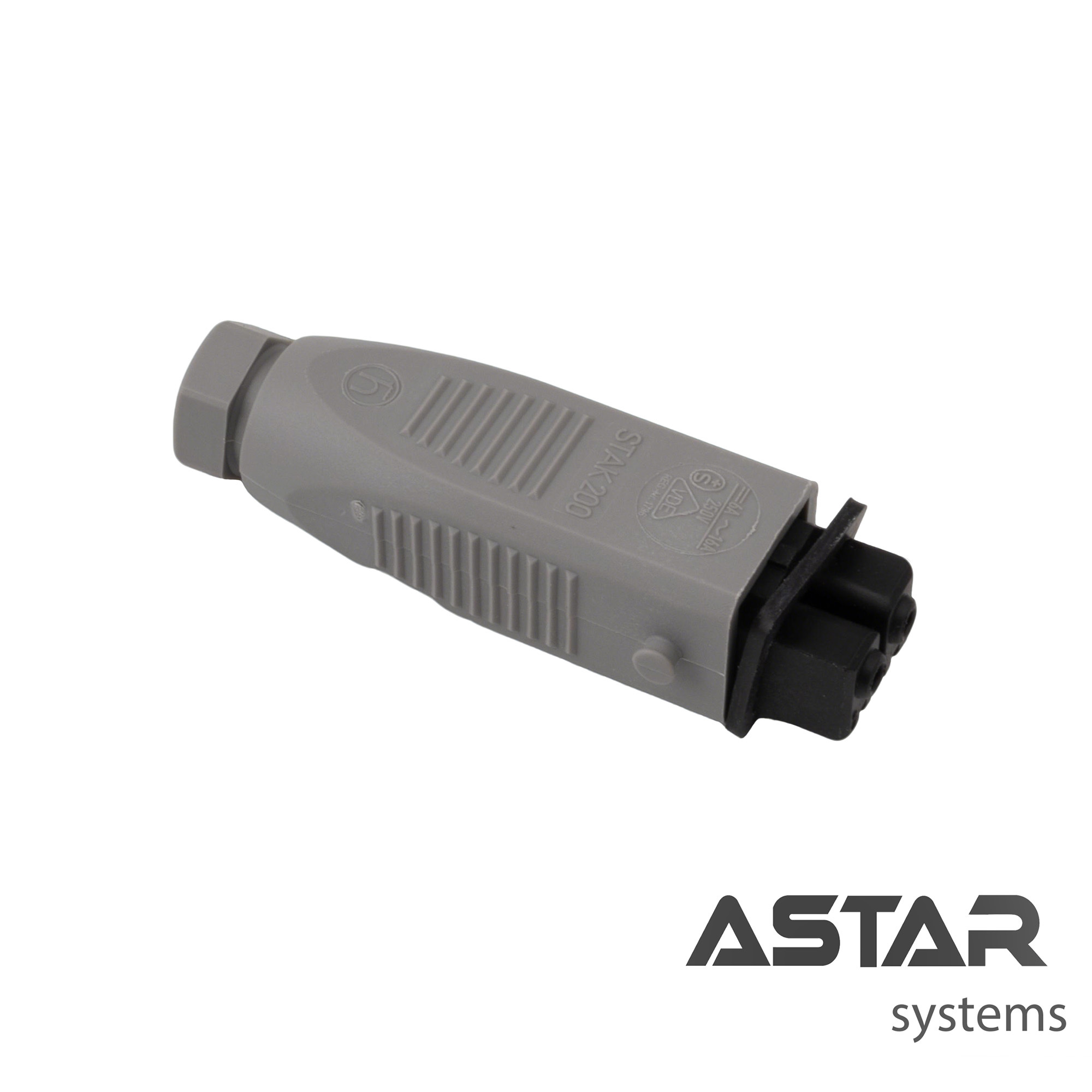 STAK 200 Field Attachable Industrial Rectangular Cable Connector 2+PE 250V 16A