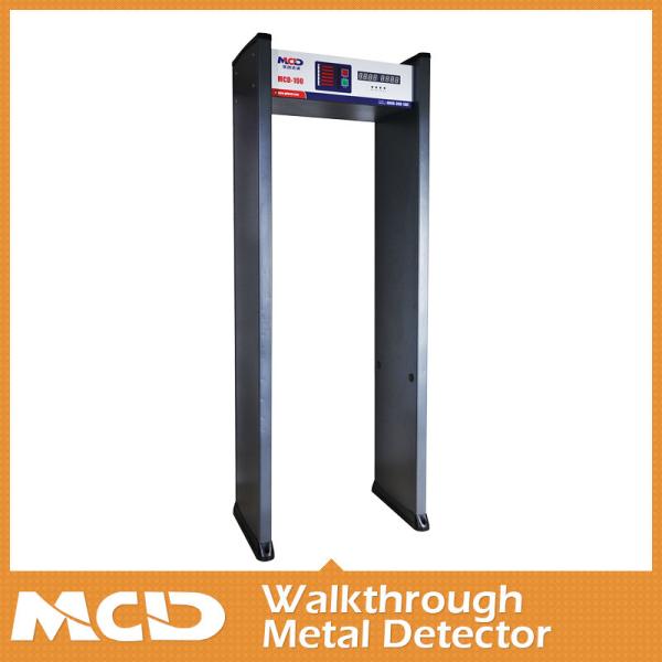 High Sensitivity 35W Walkthrought Gate Metal Detector 6 Detect Zones