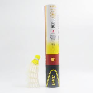 Supplier Training Yellow Badminton Goose Feather Shuttlecocks with Great