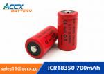 ICR18350 700mAh 3.7V li-ion battery 18350 for led, cordless phone, home