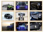 Amber / Blue / Halo Led Headlights 6000-6500K 70W Jeep Wrangler Angel Eyes
