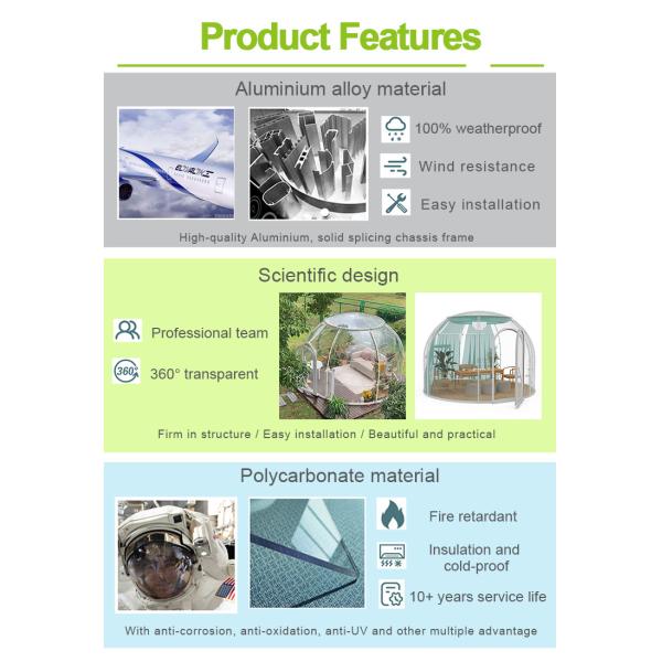 Dome Shape Igloo Party Bubble Tent Hard Polycarbonate Popular Transparent