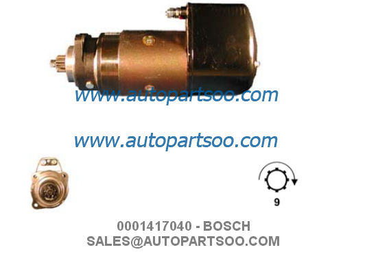 0001417045 0001417046 - BOSCH Starter Motor 24V 5.4KW 9T MOTORES DE ARRANQUE