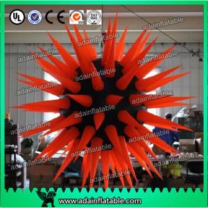 Quality 3M Orange Inflatable With Black Ball Inflatable Star For Event Decoration for sale