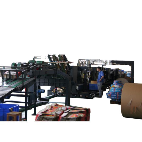 Complete Auto Sack Making Equipment With 4 Layer Kraft Paper and 1 Layer PP Film