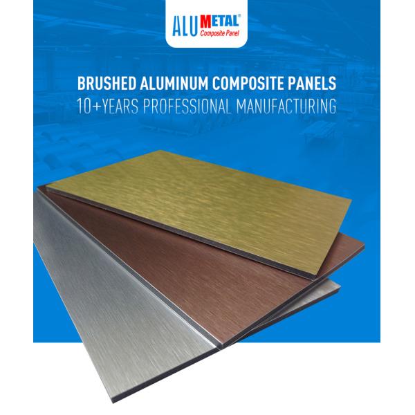 Corrugated Brushed ACP Aluminum Adhesive Sheet Roof Panels 1000mm 6mm LDPE