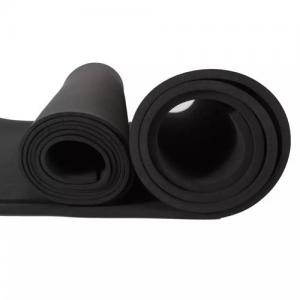 China Thickened black insulation neoprene cr rubber sheet mat roll on sale