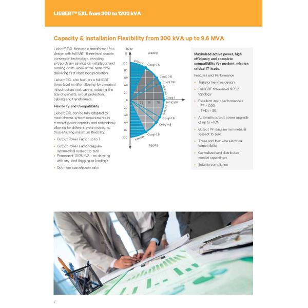 Output Power Factor 1 1000KVA 1200KVA Vertiv Liebert EXL UPS for Industrial Backup