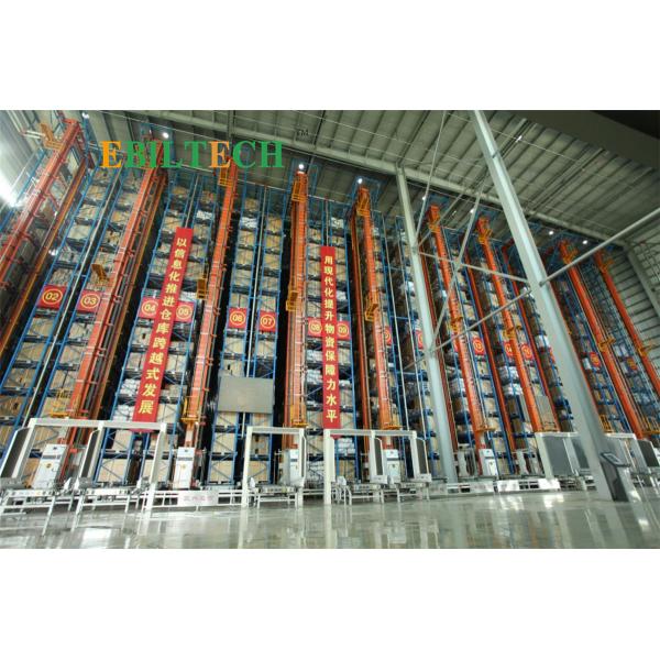 Warehouse Storage Asrs Racking System Powder Coated Finish 10 - 24m Height