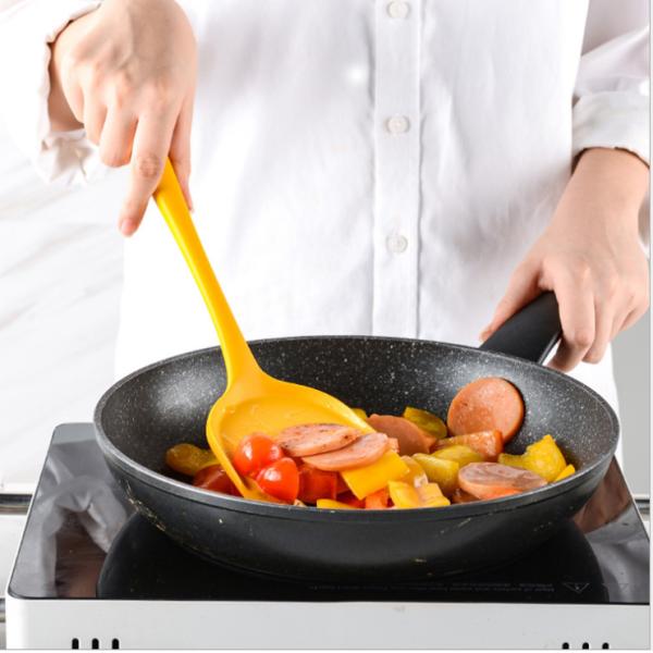 Non Stick Utensils Silicone Cooking Silent Not Hurt Frying Pan Silicone Stir Fry Shovel