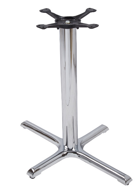 Chrome Cross Table Base Modern Style Bar Table Legs Steady 27.75"/40.75" Height