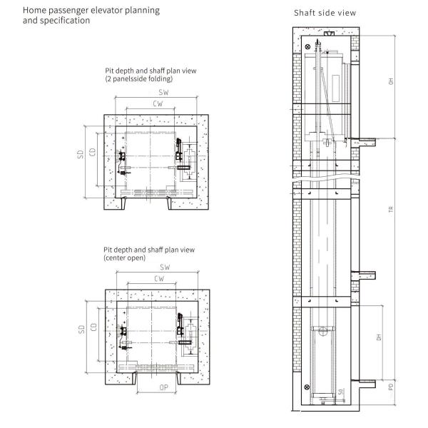 Load 250~400kg Comfortable Elegant Small Passenger Lifts / Home Lift Elevator