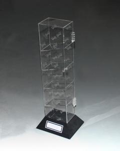 Transparent Acrylic Pop Display Showcases Lockable Glass Cabinets Supermarket Shelves