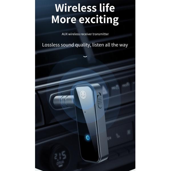 RoHS 2.4GHz Bluetooth Car Kit Aux 0.37OZ Lightweight Bluetooth To Aux Adapter