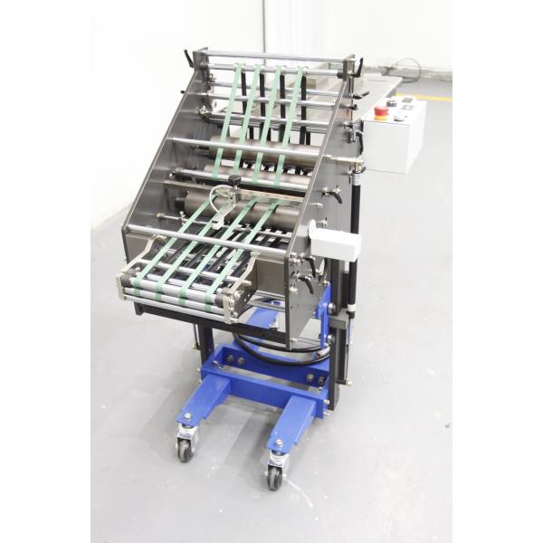 Width 320 Vertical Stacker Machine 220V 250W For Pharmaceutical Outsert Leaflet