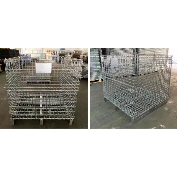 Galvanized Storage Cage Wire Mesh Container Foldable Storage Cage
