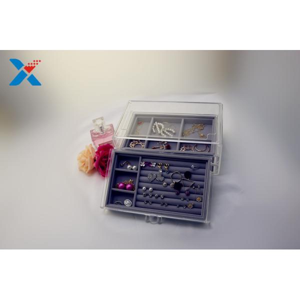 Layer Customized Acrylic Makeup Drawer Organizer / Acrylic Storage Organizer