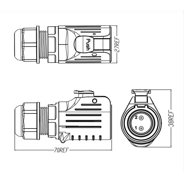 LP20 Series Connector Drawing