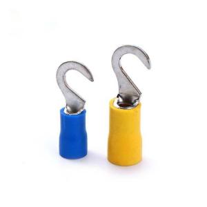 China Pre Insulated Hook Connecting Electrical Terminals Lugs HV1.25-3.5 Series Pvc on sale