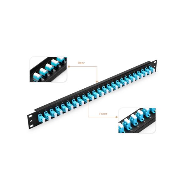 FTTH OM4 Multimode Duplex Optical LC Fiber Optic Adapter with Insertion Loss ≤0.3dB