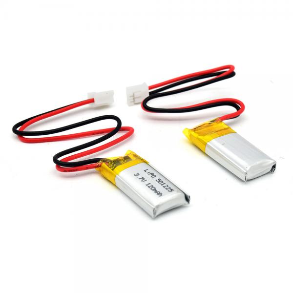 Small 3.7v 120mah Lipo 501225 Lithium Polymer Battery Pack