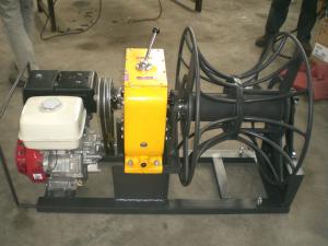 China Honda gasoline engine winch with cable reel drum rewinding line replacing cable on sale
