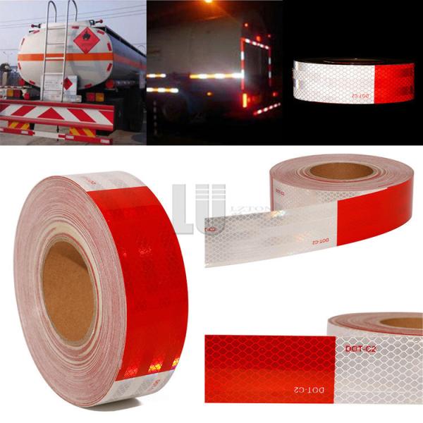 Red And White High Intensity Micro Glass Bead Reflective Conspicuity Tape