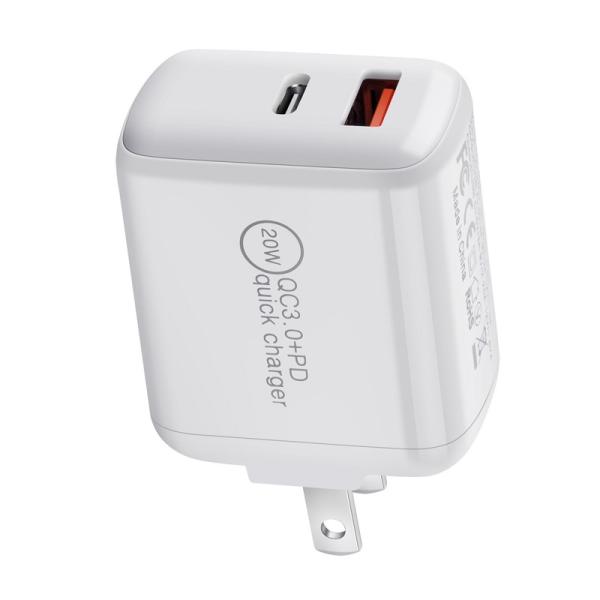 US QC 3.0 PD USB C 20W Charger For IOS Android Smartphone