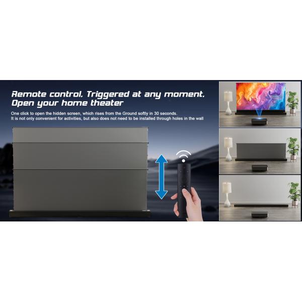 Motorized Tension Floor Rising Screen PVC UST Alr Projector Screen