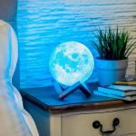 2019 Creative touch Small Desk lamp LED 3D Print Moon Night Light usb led light