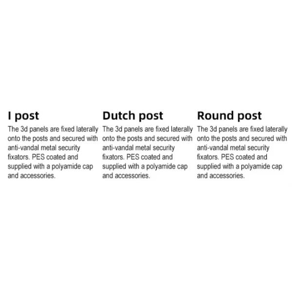 Garden Security Perimeter Bending 3d Curved Wire Mesh Fence Easy Installation