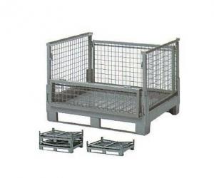 China Industrial Collapsible Welded Steel Wire Mesh Pallet Cage for Sale on sale
