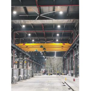 Variable Frequency Control HVLS Commercial Ceiling Fans 24ft For Manufacturing