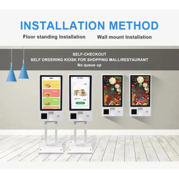 Check In Self Service Kiosk Floor Standing With LCD Multi Touch Screen