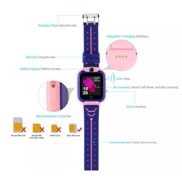 1.96 Inch Children Smart Watch With Sim 3BAR Lcd Smart Watch