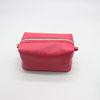 Quality Sedex Red Leather Cosmetic Bags ODM Zip Top Makeup Bag for sale