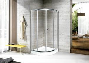 Quality Tempered Glass Sliding Bathroom Shower Enclosure Arc Shape  Aluminum Framed for sale