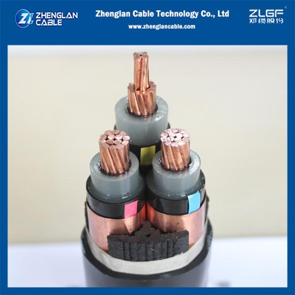 Fire Resistant Intermediate Voltage Cords With CTS/CWS Metal Screen XLPE Insulated PVC Sheath Power Cable