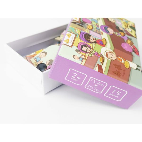 Recycled Materials Kids Gift Clothes Packaging Black Kraft Paper Box with Custom Logo