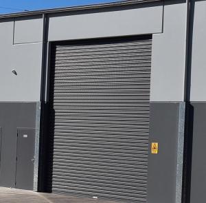 Quality Warehouses / Shopfronts Fire Rated Rolling Shutter Door With Rockwool Insulation for sale