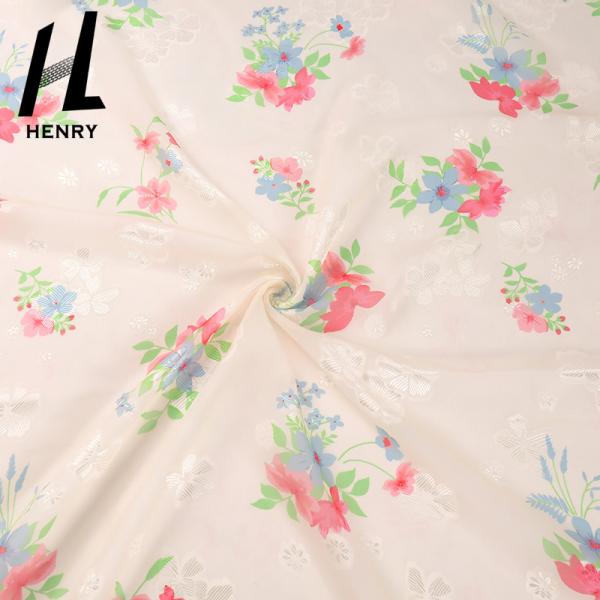 Custom Soft Tulle Fabric 100% Polyester Textile Material Print Chiffon For Garment