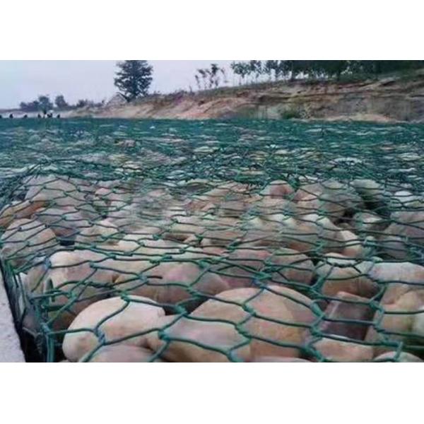 3.7mm Zinc Aluminum Alloy Heavy Hexagonal Wire Netting Gabion Mesh 100x150mm Opening