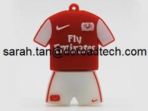 Quality World Cup Football Jersey PVC USB Flash Drives, Hot Sale USB Memory Sticks with Logo for sale