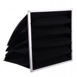Activated Carbon Pocket Air Filter High Absorbing Black Color With Synthetic