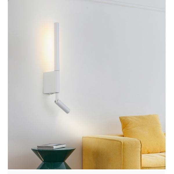 350 Modern Adjustable Swing Arm Wall Lamp Black White Light for Bedroom Bedside House Reading Living Room Home Hallway