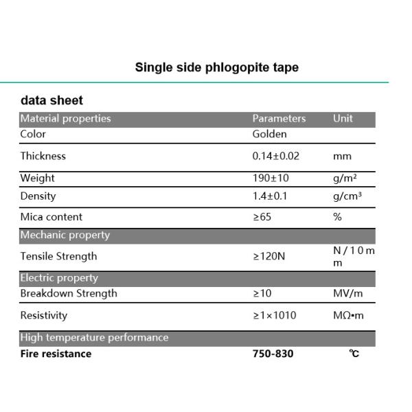 Single Sided Phlogopite Mica Insulation Tape Fire Resistant For Power Cables