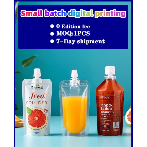 Wholesale Spout Pouch Leakproof Liquid Packaging with Custom Printing & Sizes