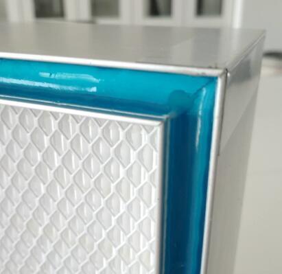 Extruded Aluminum Frame H14 HEPA Filter Top Side Gel Seal For GMP Clean Room