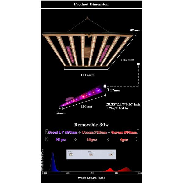 UL8800 Spydr 650Watt led full spectrum grow lights Solarlux high efficiency led plant growth lights