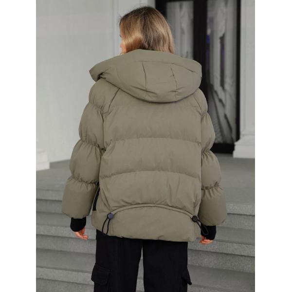 Down Filling Ladies Puffer Jacket Machine Washable Womens Puffer Jacket With Hood